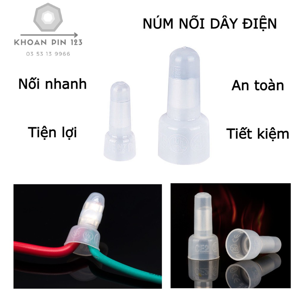 Đầu chụp cos núm nối dây điện trong suốt chịu nhiệt cao CE1 CE5