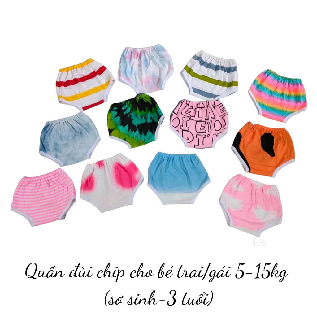 Quần chục em bé mặc bỉm, quần chip đùi cho bé mềm mát thoải mái - Quần bỏ bỉm cho bé