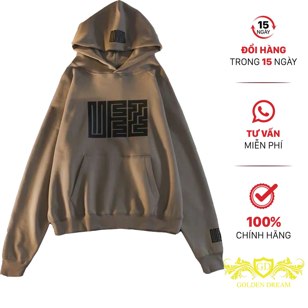 Áo hoodie nam nữ nỉ ngoại ulzzang unisex GOLDEN DREAM dày mịn chống nắng hình in Mê Cung cá tính