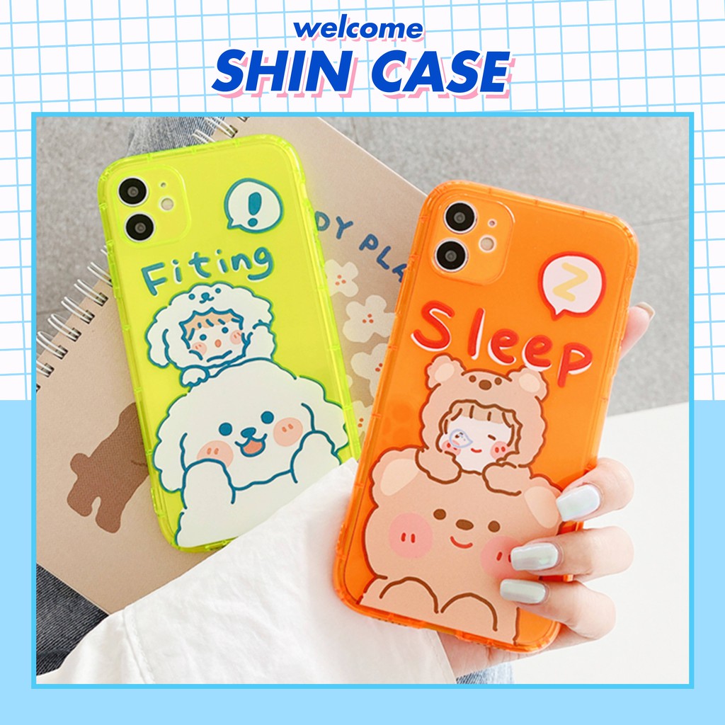 Ốp lưng iphone Cún neon dẻo mềm 5/5s/6/6plus/6s/6splus/7/7plus/8/8plus/x/xr/xs/11/12/pro/max/plus/promax | BigBuy360 - bigbuy360.vn