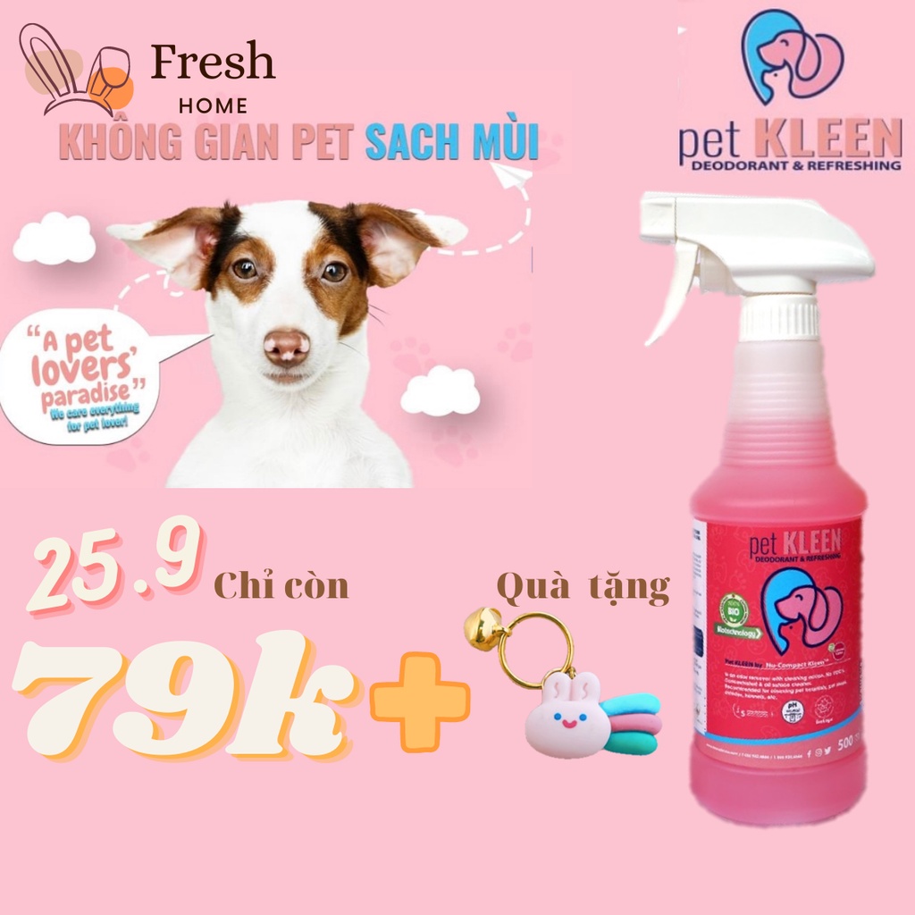 pet KLEEN-Khử mùi phân,nước tiểu chó mèo-xịt khử mùi thú cưng-khử mùi không khí-KHÔNG CHẤT TẨY RỬA-1-1