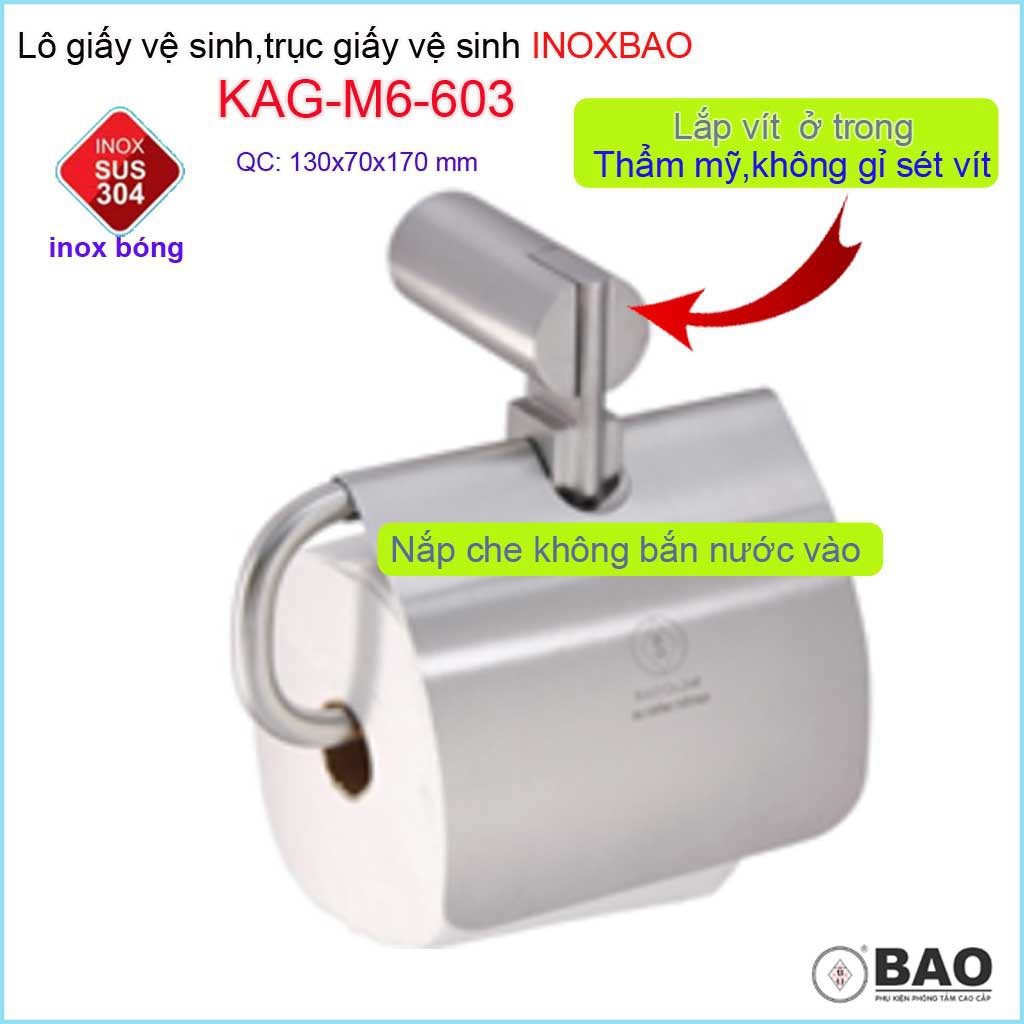 Hộp đựng giấy vệ sinh Inox Bảo KAG-M6-603