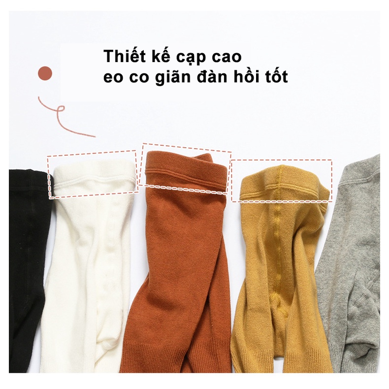 Quần tất cotton thêu hoa liền bàn dễ thương cho bé gái