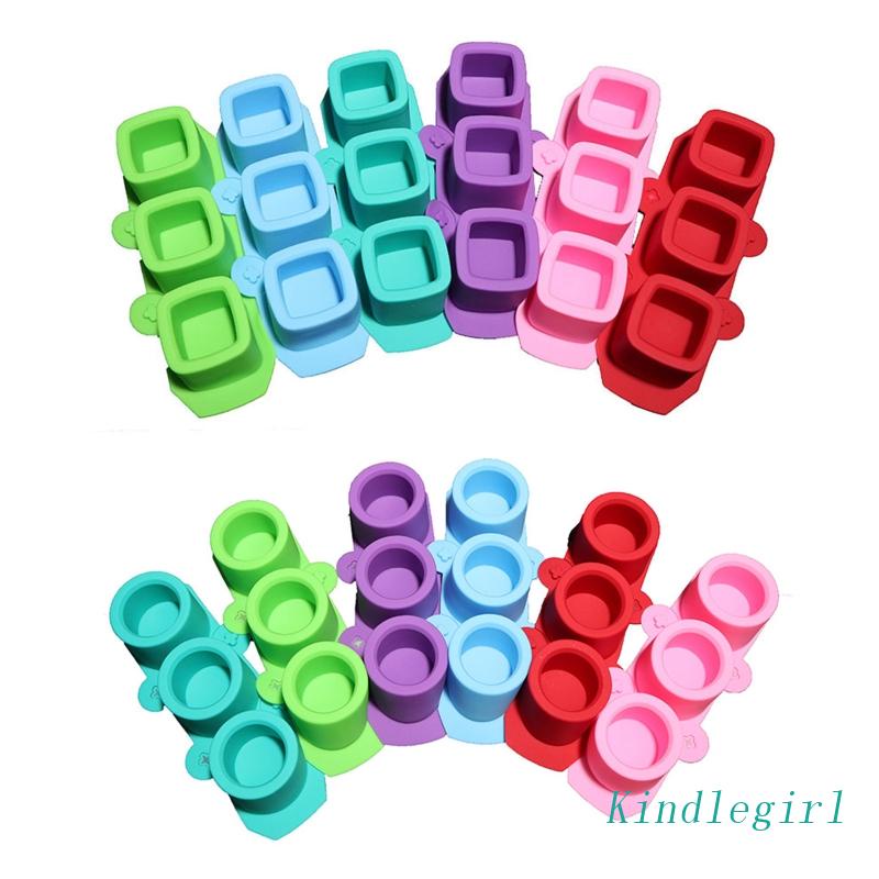 Khuôn Silicone Đúc Chậu Trồng Cây Mọng Nước Hình Tròn / Vuông 3 Lỗ