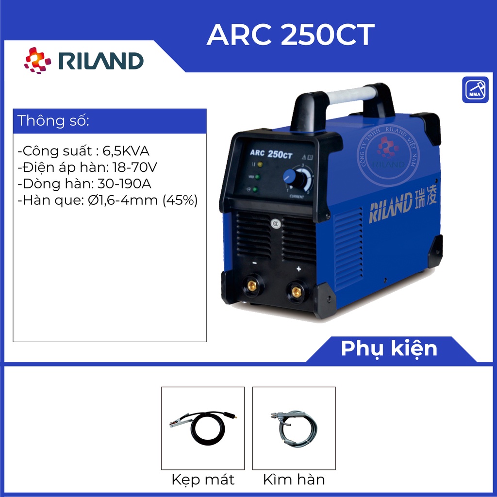 Máy Hàn Que ARC 200CT / ARC 250CT RILAND Chính Hãng 100%