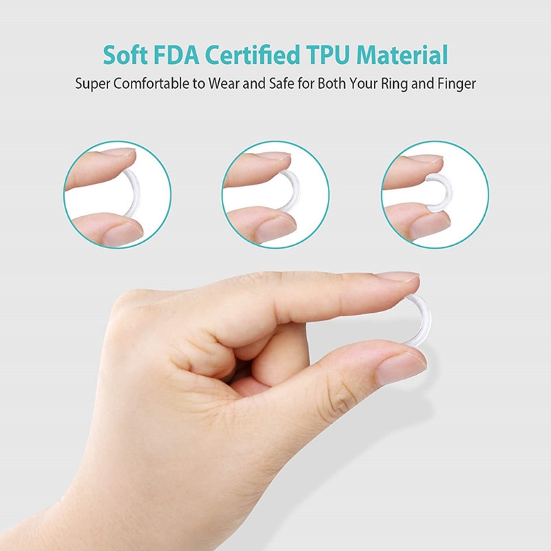 Bộ 8 Nhẫn Silicone Vô Hình 8 Kích Cỡ