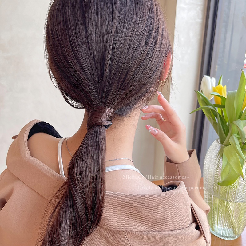 Dây Thun Buộc Tóc Giả Co Giãn Vô Hình Dành Cho Nữ