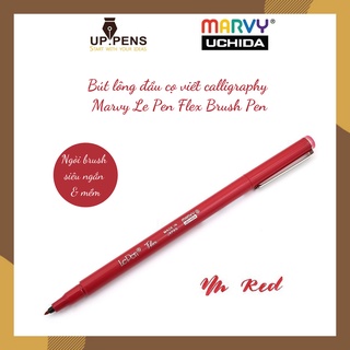 Bút lông đầu cọ viết calligraphy Marvy Le Pen Flex Brush Pen - Màu đỏ (Red)