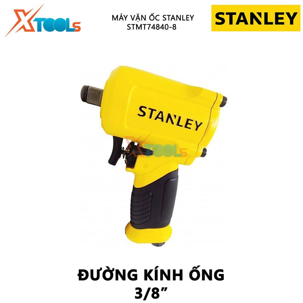 Máy vặn ốc bu-lông STANLEY STMT74840-8 Súng siết bu lông dùng khí nén, Đầu nối 1/2&quot;, vặn, siết và cố đinh đai ốc