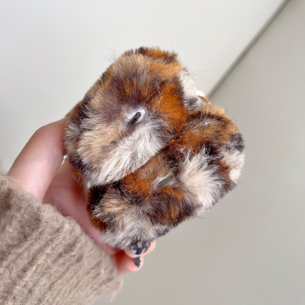 Vỏ Bảo Vệ Hộp Sạc Tai Nghe AirPods3 Gen AirPods3 2021 3 Họa Tiết Da Báo Bằng Lông Nhung Ốp