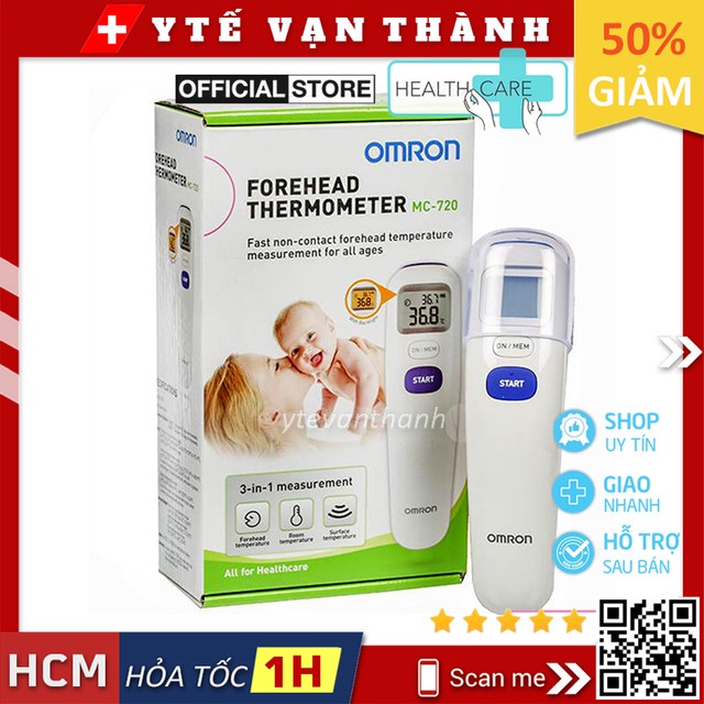 ✅ [CHÍNH HÃNG 100%] Nhiệt Kế Hồng Ngoại Đo Trán- Omron MC720 - VT0486