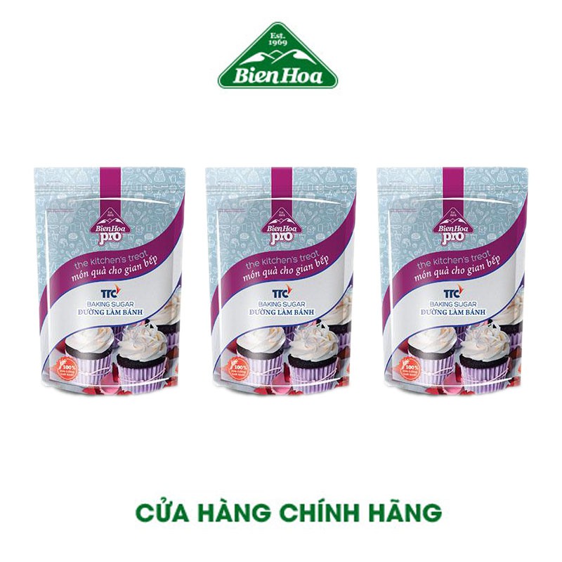 Combo 3 túi Đường Biên Hòa Pro Baking 1kg