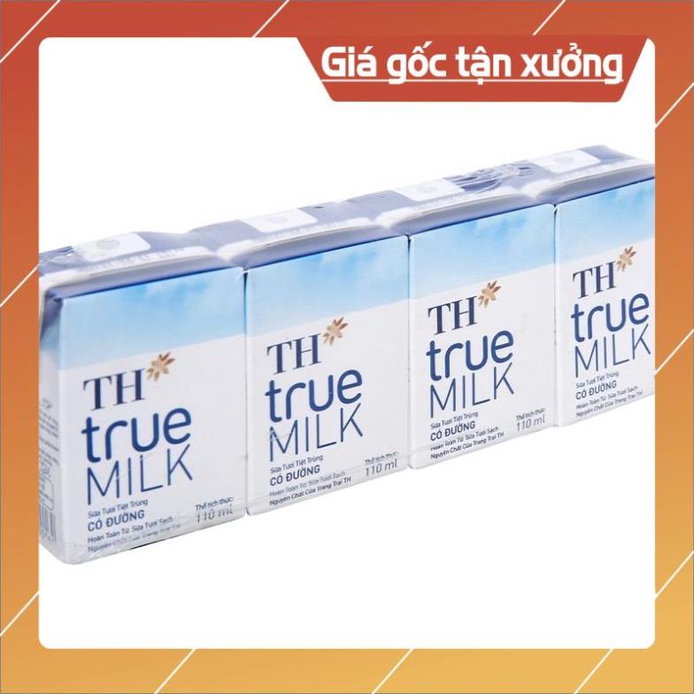 [ICLN9 giảm 5K cho đơn hàng 50k]  Sữa Tươi TH true MILK 110 ml (48H/ Thùng)