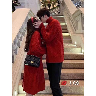 Set áo và váy len đôi nam nữ cực xinh