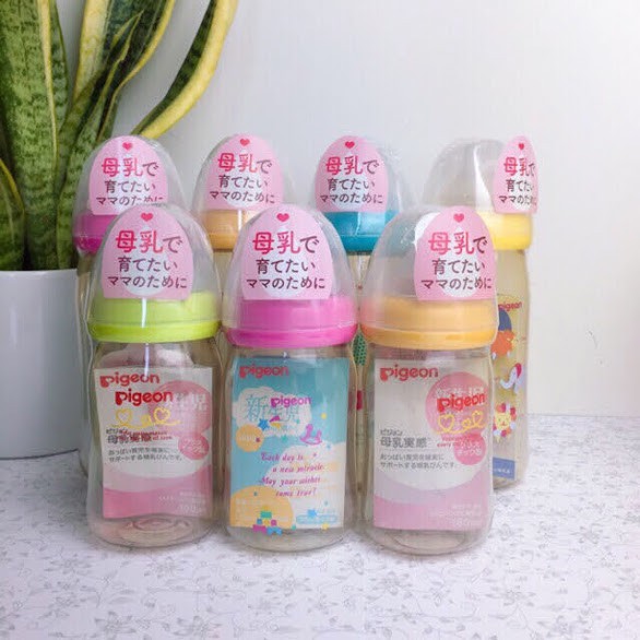 Bình sữa Pigeon Nội Địa cổ rộng 160ml/240ml