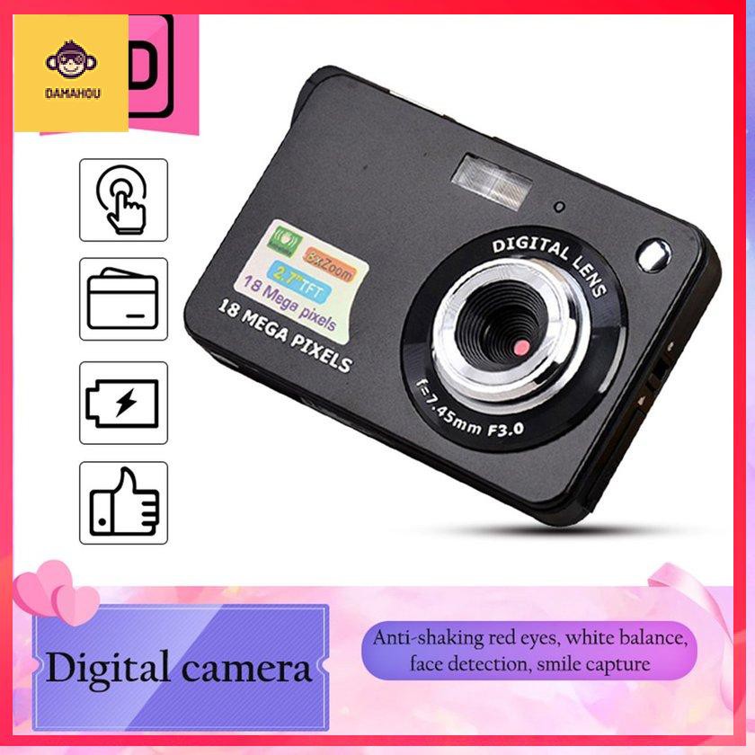 Màn hình LCD TFT 2,7 inch 18MP 720P Zoom 8x HD chống rung Máy ảnh kỹ thuật số chống rung