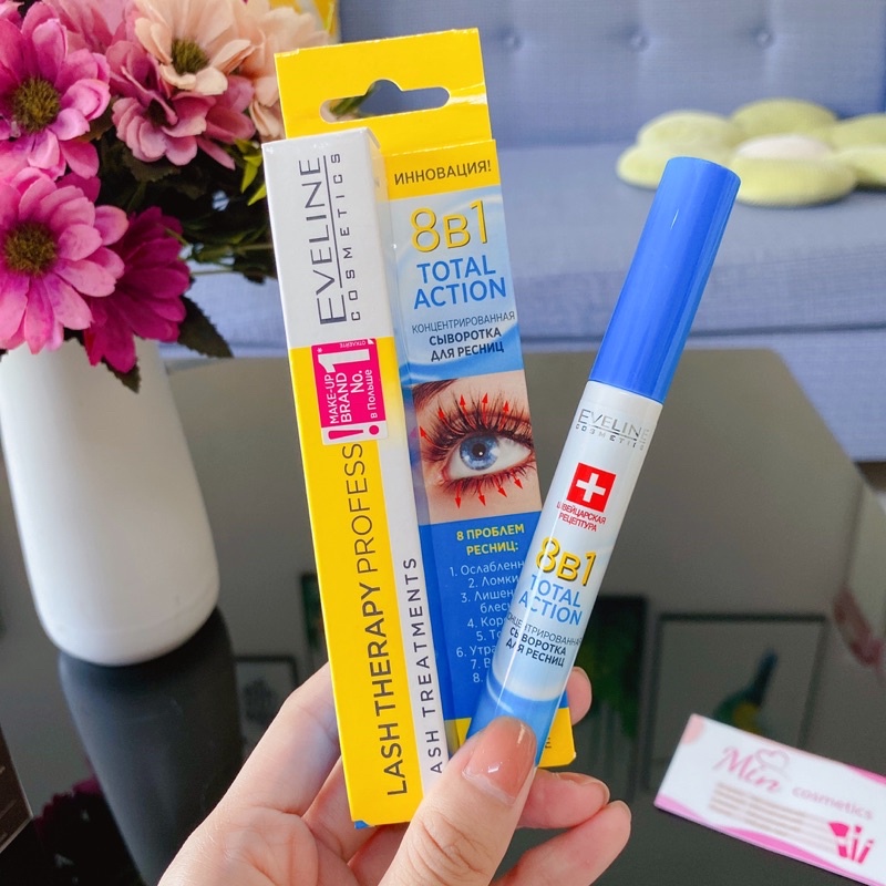 Huyết thanh Dưỡng mi Eveline 8in1 Total Action Lash Therapy professional