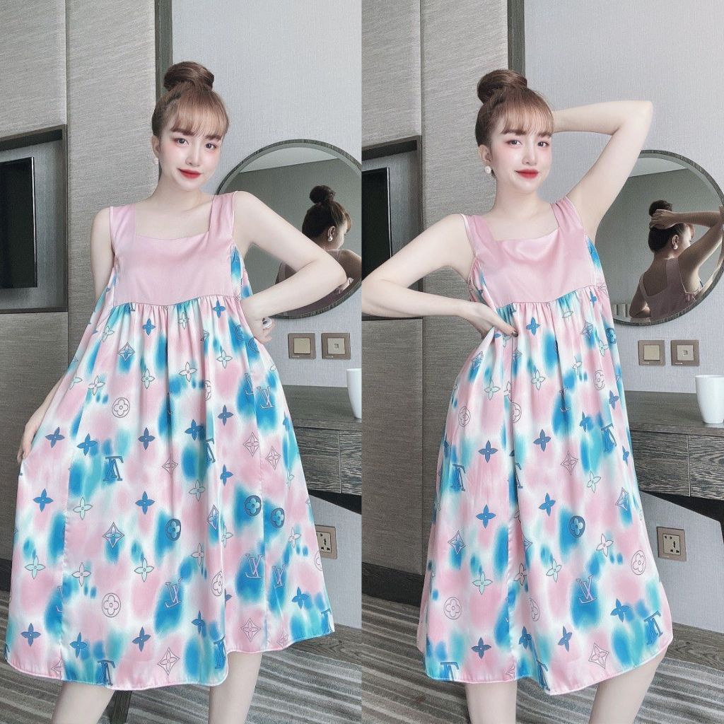 Váy ngủ sexy BIGSIZE MIKY Đầm ngủ sexy lụa LATIN Chất Siêu Mát Dáng Siêu Xinh &lt;70kg