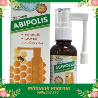 Xịt họng keo ong abipolis - giảm ho, sát khuẩn hầu họng