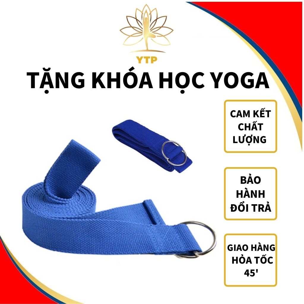 Thảm Tập Yoga Dây Tập Yoga Cotton S1DTYG01 Loại Tốt Giá Rẻ 1m8 x3,8cm Mềm Mại Thoải Mái Không Cấn Tay [ẢNH CHỤP THẬT]