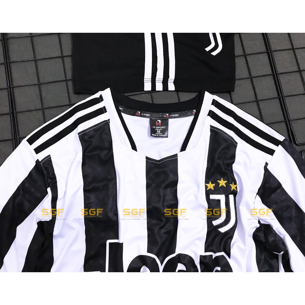 Quần Áo Bóng Đá JUVE trắng sọc đen sân nhà 2021