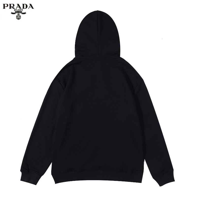 Áo Hoodie Tay Dài Vải Cotton In Chữ Prad-A Kiểu Cổ Điển Thời Trang Cho Các Cặp Đôi