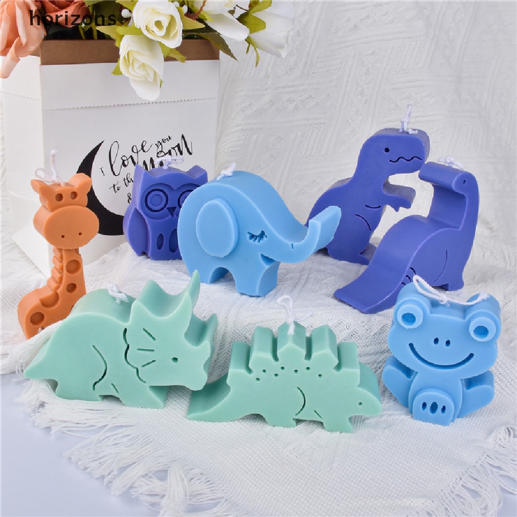 Khuôn Silicone Làm Nến Thơm Hình Khủng Long / Hươu Cao Cổ / Hươu Cao Cổ