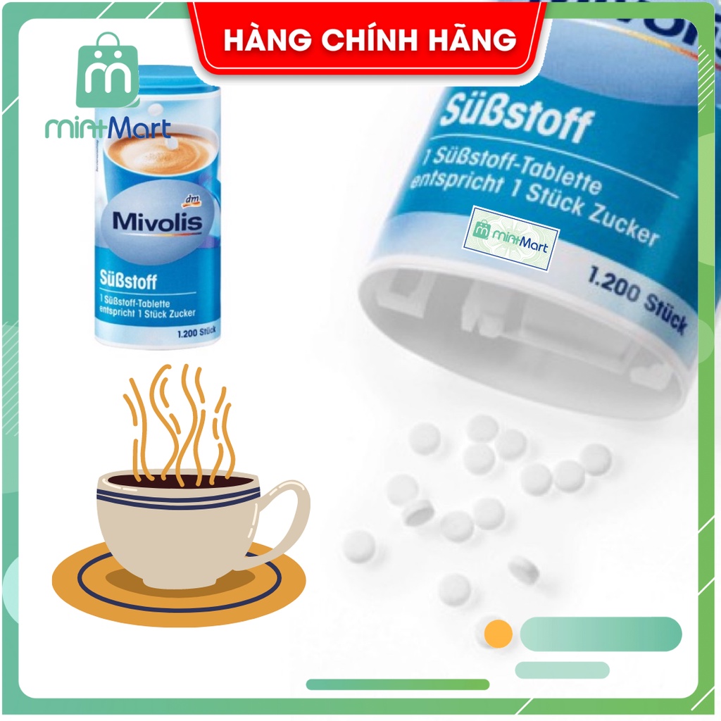 [Chính hãng] [Date 2024] Đường ăn kiêng MIVOLIS 1200 viên nội địa Đức, dành cho người giả cân và người tiểu đường