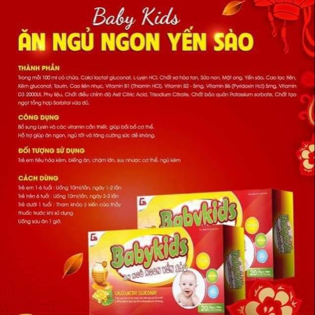 Baby Kisd - Siro Ăn Ngon Yến Sào  Bé Hết Biếng Ăn - Táo Bón - Suy Dinh Dưỡng, Baby Kisd Hiệu Quả Sau 2 Liệu Trình