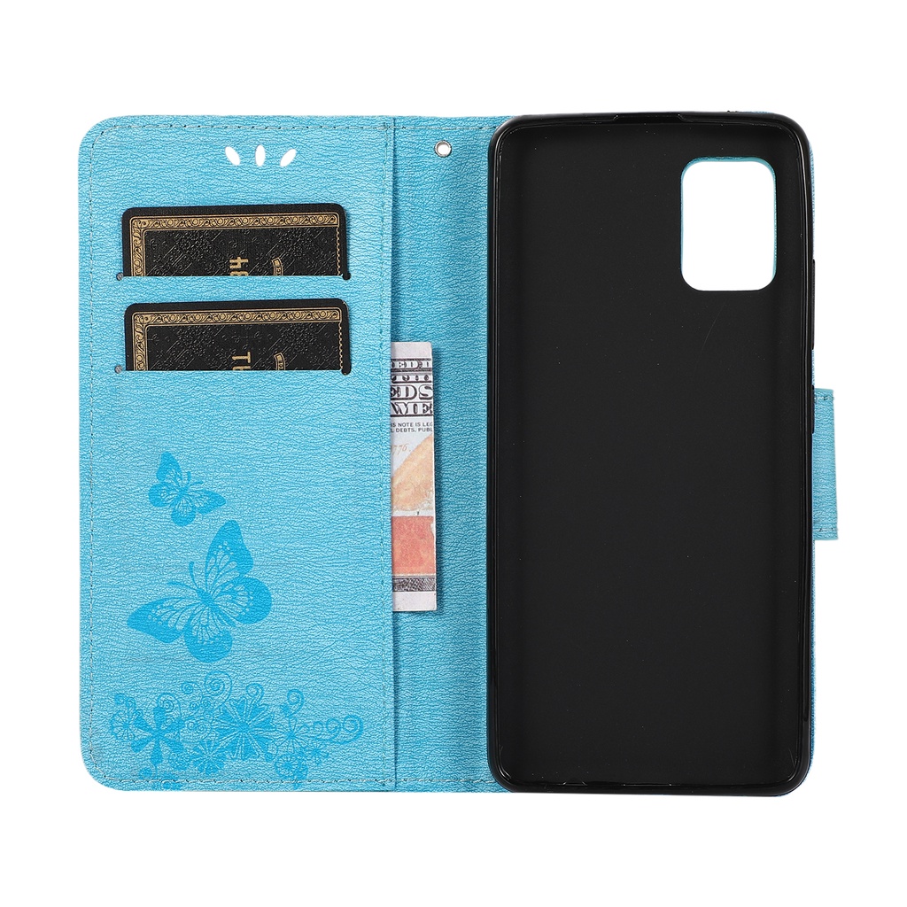 Bao Da Đựng Điện Thoại Có Giá Đỡ Gập In Hình Bướm & Kim Cương Cho samsung galaxy a03s / a14 / a24 / a23 / a34