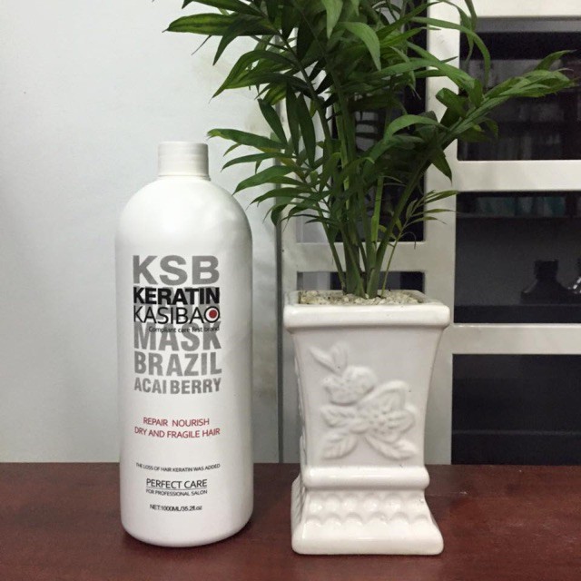 {Chính hãng} {Siêu rẻ} Hấp KERATIN KASIBAO KSB BRAZIL ACAI BERRY thủy phân phục hồi tóc hư tổn nặng 1000ml