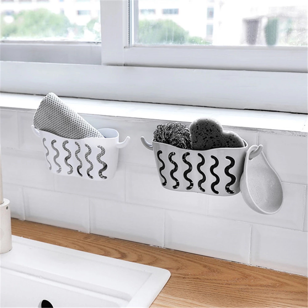 Giỏ treo có cốc hút/ Giá đỡ miếng bọt biển trong phòng tắm/ Móc đựng xà phòng/ Giá treo tường đa chức năng cho nhà bếp