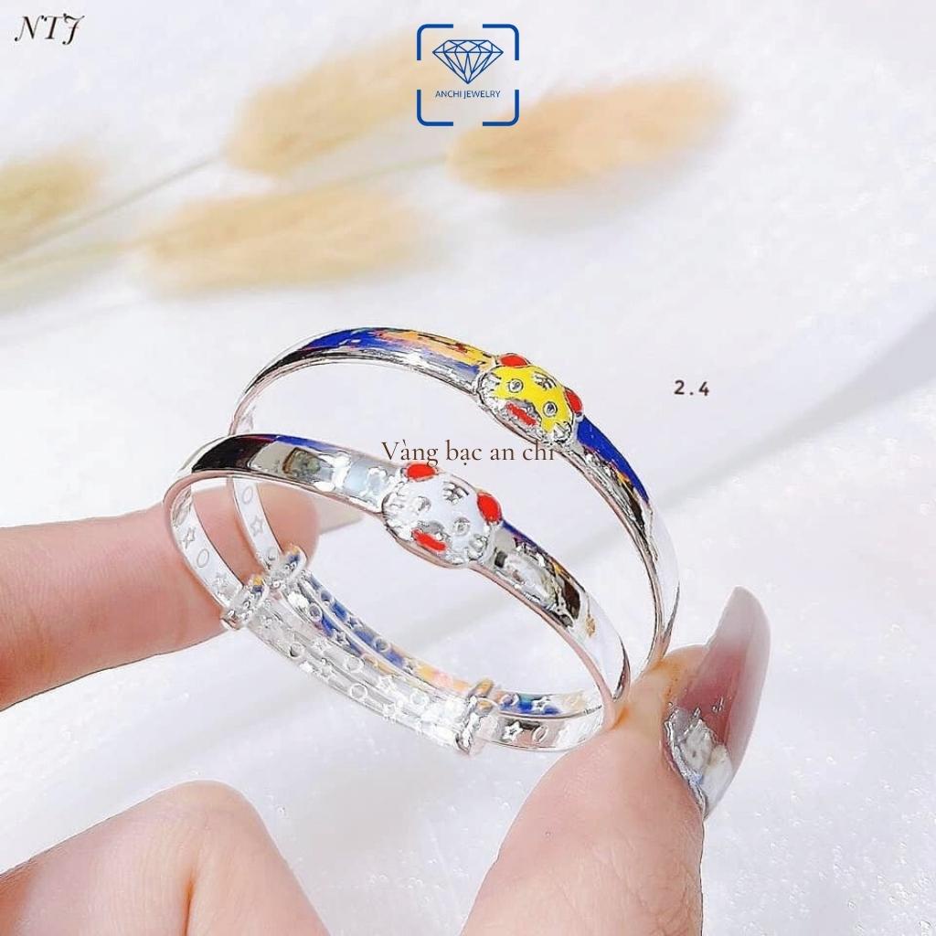 Lắc tay dâu tây cho bé yêu , chuẩn bạc ta bao sáng không xuống màu Anchi jewelry