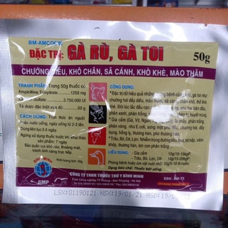 Gà rù, gà toi bm gói 50gam