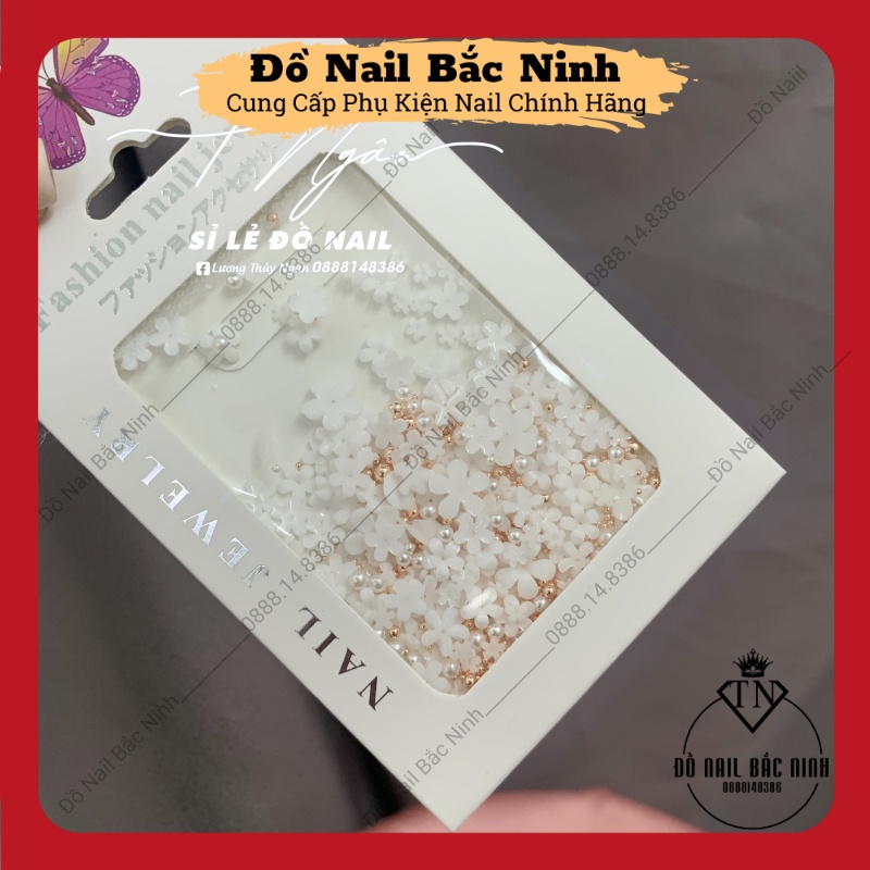 Charm Hoa Nhí Gắn Móng , Hoa Sứ Trang Trí Nail Siêu Xinh