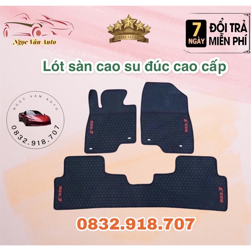 Lót sàn cao su đúc Mazda 3 2015 - 2023, Hàng cao cấp không mùi