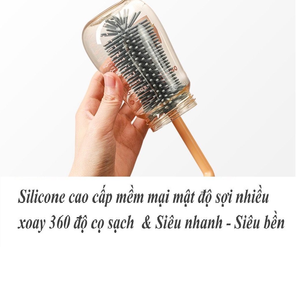 Cọ bình sữa silicon monship cho bé phân phối chính hãng Bonbon Mart