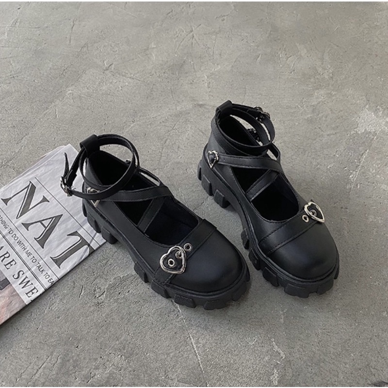 Giày sục Mary Jane phong cách Nhật Bản, phong cách Lolita thời trang dành cho nữ