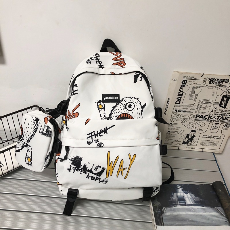 Ba Lô Đi Học / Du Lịch Sức Chứa Lớn In Họa Tiết graffiti Thời Trang