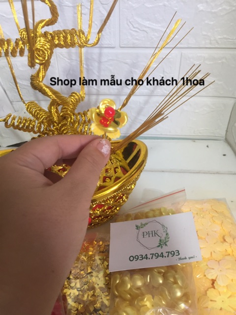 Combo nguyên liệu trọn bộ chậu hoa tài lộc 3 size