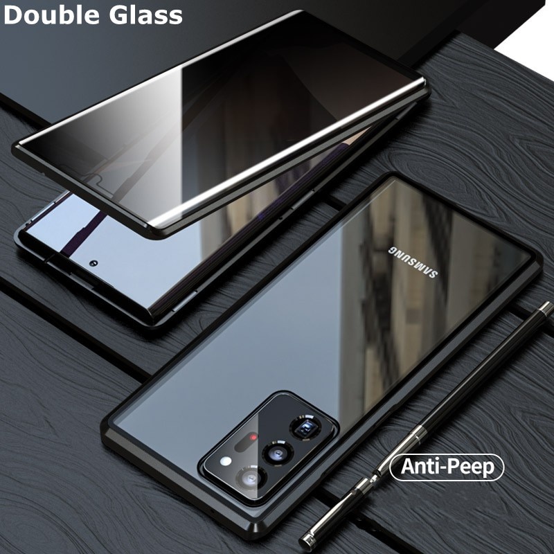 Topewon Ốp Điện Thoại Có Nam Châm Hai Mặt Kính Chống Nhìn Trộm Riêng Tư Cho Samsung Galaxy Note 20 Ultra S21 Plus
