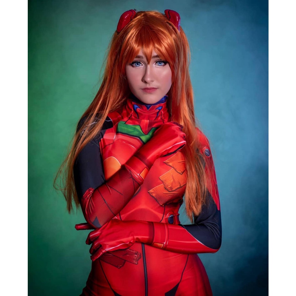 Halloween Woman Asuka Cosplay Costume Zentai Fullbody Anime 3.0 Asuka Langley Soryu Áo liền quần Phù hợp với Bodysuit Người lớn Trẻ em