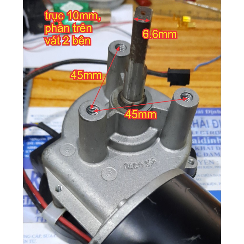 động cơ giảm tốc 12-35VDC 35-110RPM 100W cực mạnh kéo 100kg, nặng 1,9kg trục 10mm kde6847