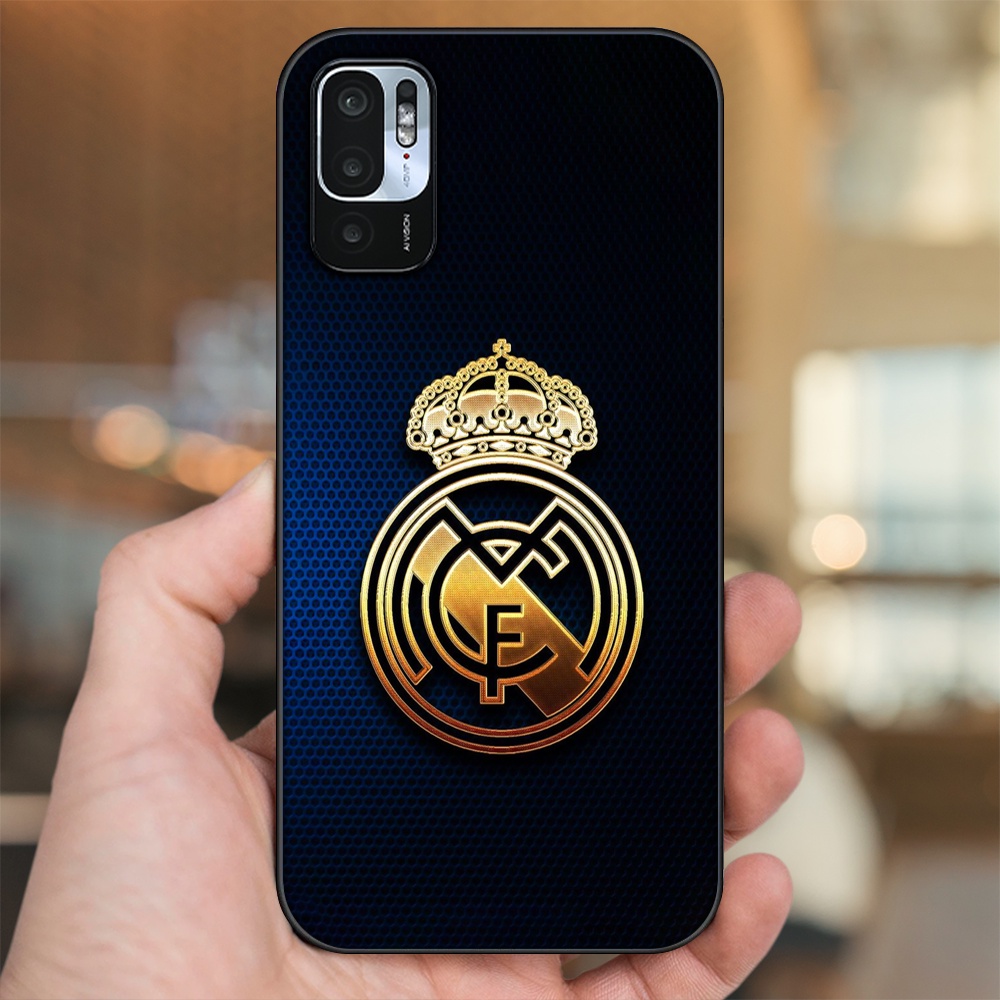 Ốp lưng Xiaomi Redmi Note 10 5G viền đen in hình Real Madrid