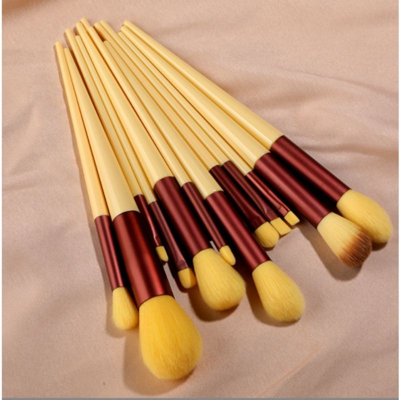 Bộ Cọ Trang Điểm 13 Cây Túi Vải Lông Siêu Mềm Siêu Xinh