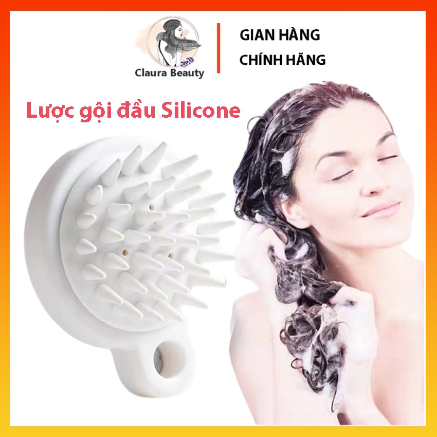 Lược gội đầu silicon muji mềm massage da đầu giảm rụng tóc kích thích mọc tóc matxa mát xa đầu giá rẻ  CLAURA BEAUTY