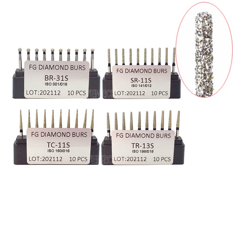 Hộp 10 Mũi Khoan Nha Khoa Tốc Độ Cao Fg 1.6M