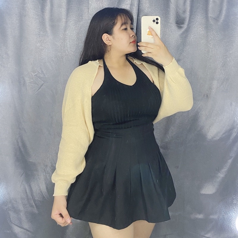 Áo khoác len croptop