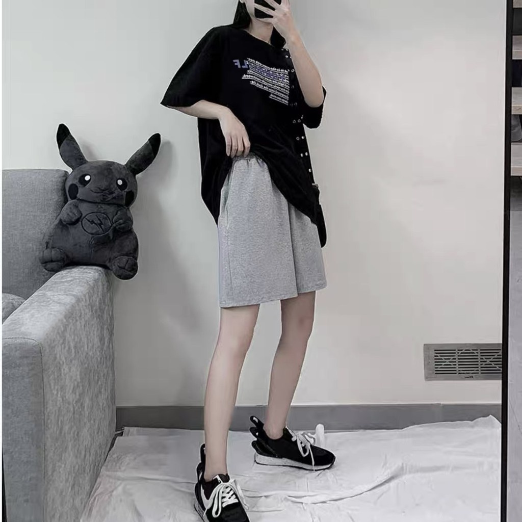[Mã FAMARAL2 giảm 10K đơn 50K] Quần Short Trơn Unisex màu Đen chất Thun phù hợp cho mùa Hè Năng Động BC026