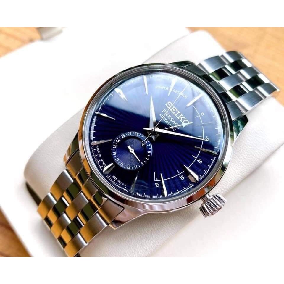 Đồng hồ nam chính hãng Seiko Presage Cocktail Blue Moon Automatic SSA347J1 - Máy cơ tự động - Kính cứng